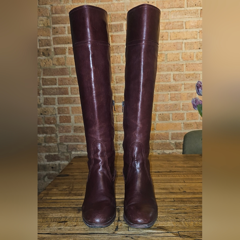 Opening Ceremony Rich Burgundy Leather Boots